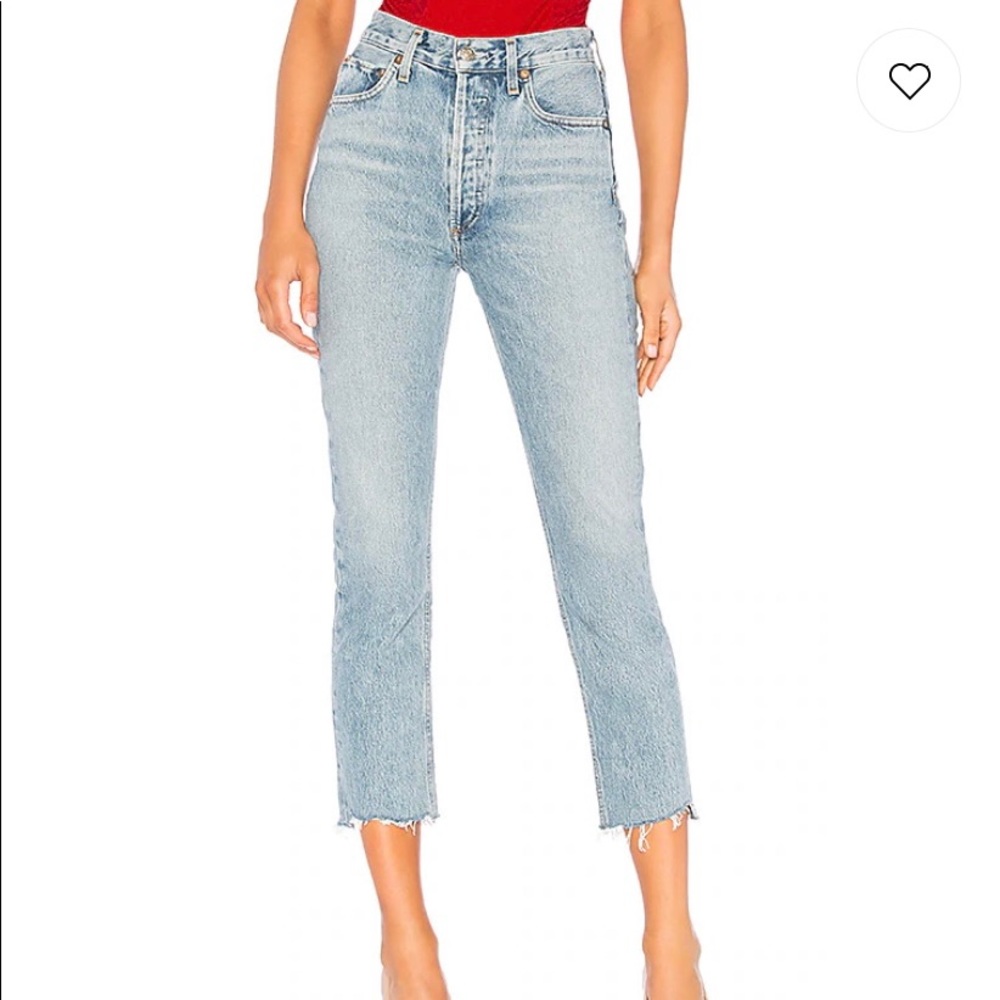 Agolde hi rise Riley jeans color: Zephyr